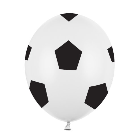 Бял латексов балон футболна топка, 30 см