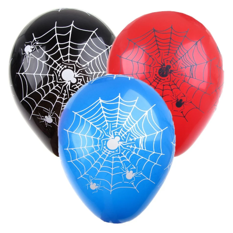 Балони с паяжина и паяци, микс 10 броя