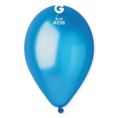 Балон син металик 26 см GM90/36, пакет 100 броя 1