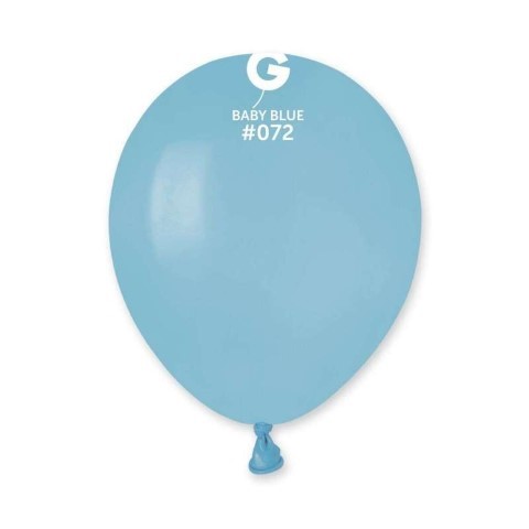 Малък кръгъл син балон светлосин бебешко синьо 13 см A50/72
