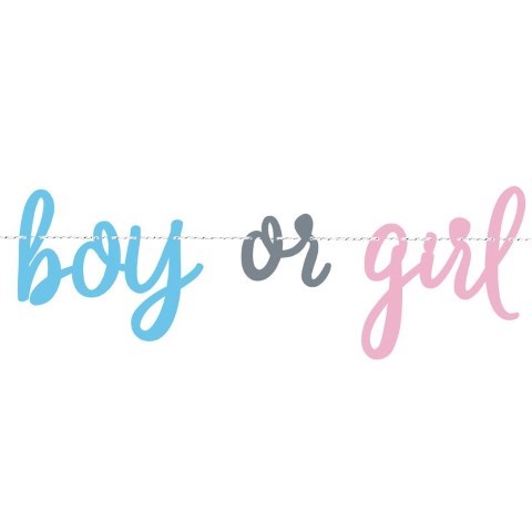 Банер Boy or Girl за разкриване пола на бебето момиче или момче