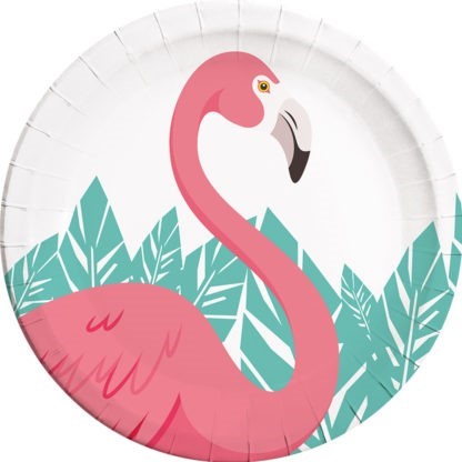 Картонена чинийка Фламинго 23 см, 1 брой