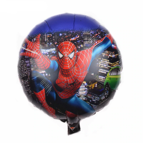 Фолиев балон кръг син Спайдърмен Spider-Man - 43см