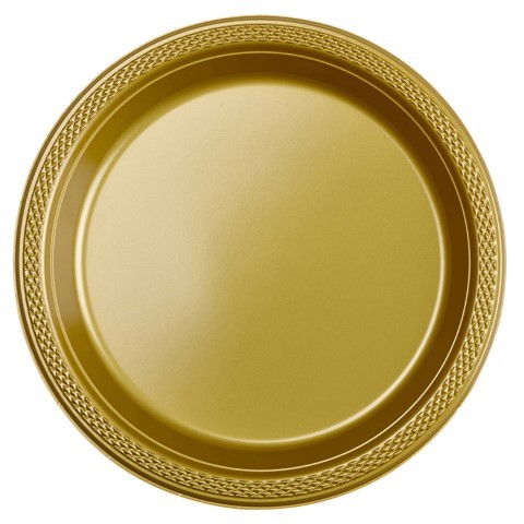 Малка чинийка злато- пластмаса, 1 брой
