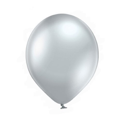 Малък балон хром сребро Glossy Silver Belbal 12 см, 1 брой