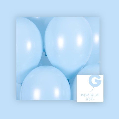 Син балон светлосин пастелно бебешко синьо 26 см G90/72, пакет 100 броя 2