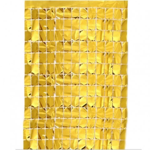 Ресни за фонова декорация стена злато металик фолио 100 х 200 см 2
