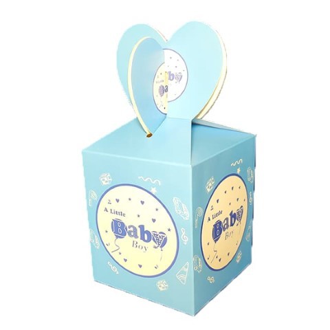 Кутийка за дребни подаръчета, лакомства бебешко парти момче в синьо