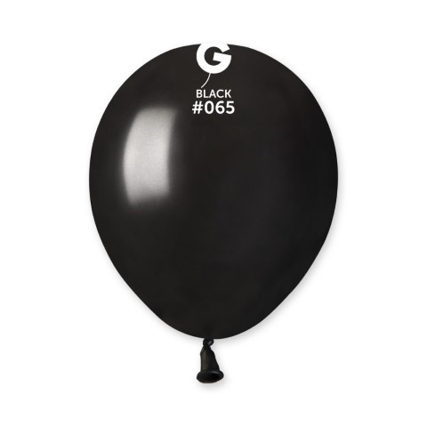 Малки кръгли балони Черен металик 13 см AM50/65, пакет 100 броя 1