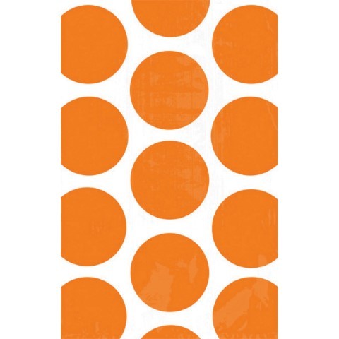 Хартиени пликчета за лакомства на оранжеви точки, 10 броя