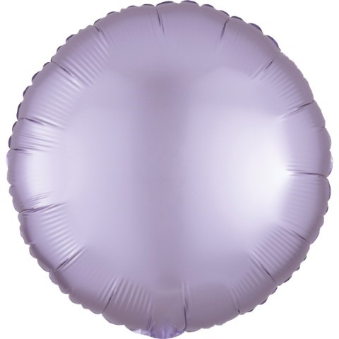 Фолиев балон кръг - светлолилав люляк пастел сатен, 43 см