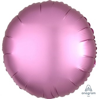 Фолиев балон кръг - светлорозов сатен, 43 см