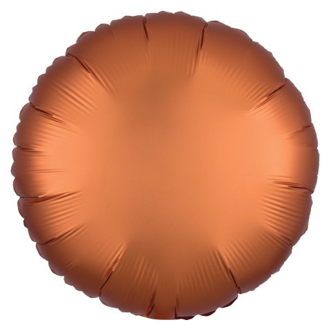 Фолиев балон кръг - кехлибар сатен, 43 см