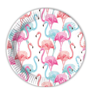 Фламинго Парти Чинии 23 см, 8 броя FSC