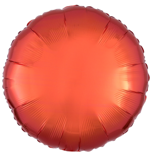 Фолиев балон оранжев металик кръг, 43 см