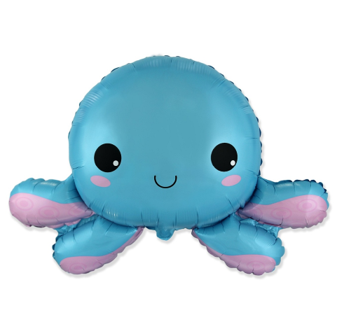 Балон щастлив октопод, морски, подводен свят