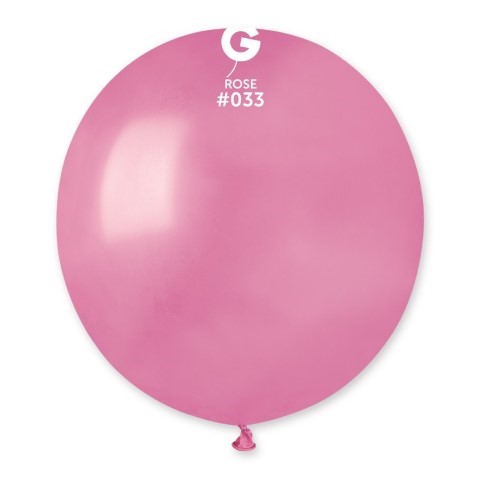 Кръгъл балон розов металик 48 см GM150/33