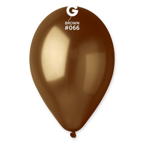 Кафяв балон металик 26 см GM90/66, пакет 100 броя 1