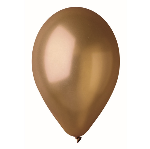 Кафяв балон металик 26 см GM90/66, пакет 100 броя 2