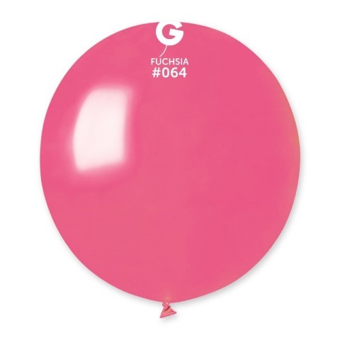 Кръгъл балон розов, циклама металик 48 см GM150/64