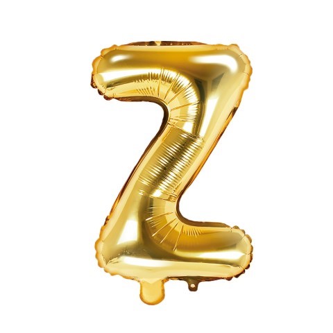 Фолиев балон буква Z 35 см, злато