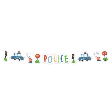 Полицейско парти, гирлянд картон