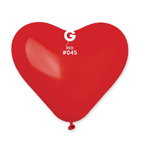 Балон латекс сърце червен, 25 см, пакет 50 броя 1