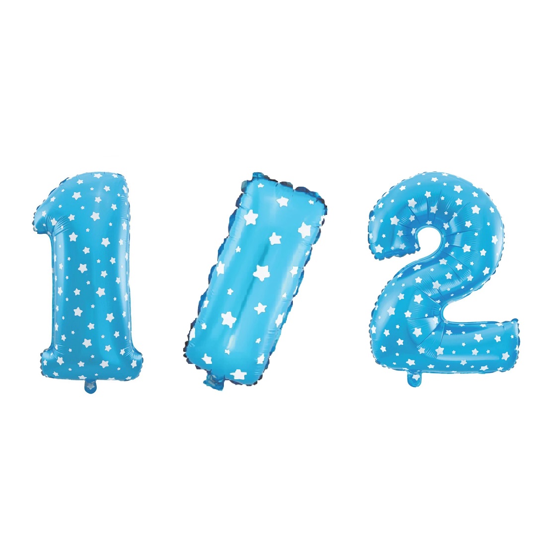Сини фолиеви балони за половин годинка, 1 2 рожден ден